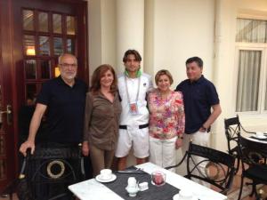 david with family